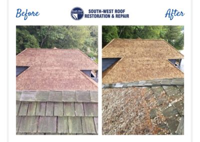 Before-After Comparison - South West Roof Restoration Inc, Residential Roofing Experts, Roof Cleaning, BC